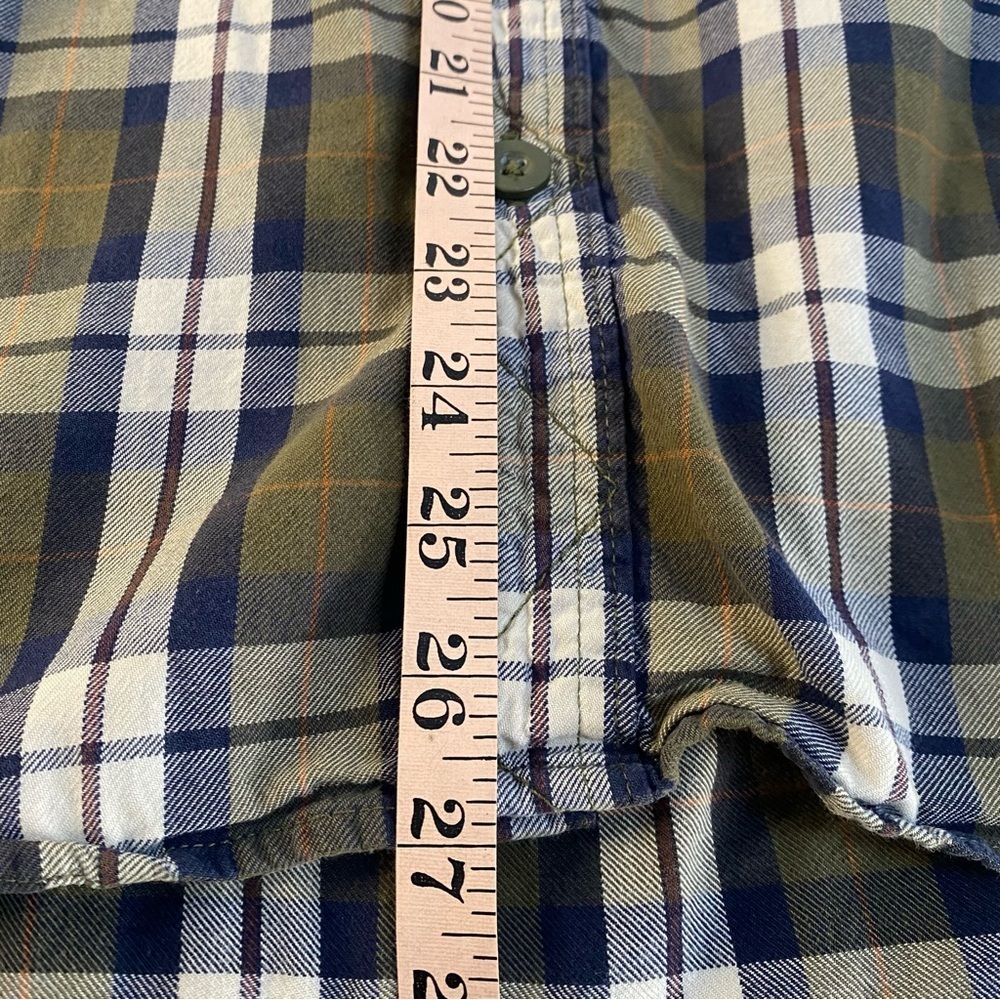 Super dry co. Inc Japan plaid blue green size small - Picture 10 of 10